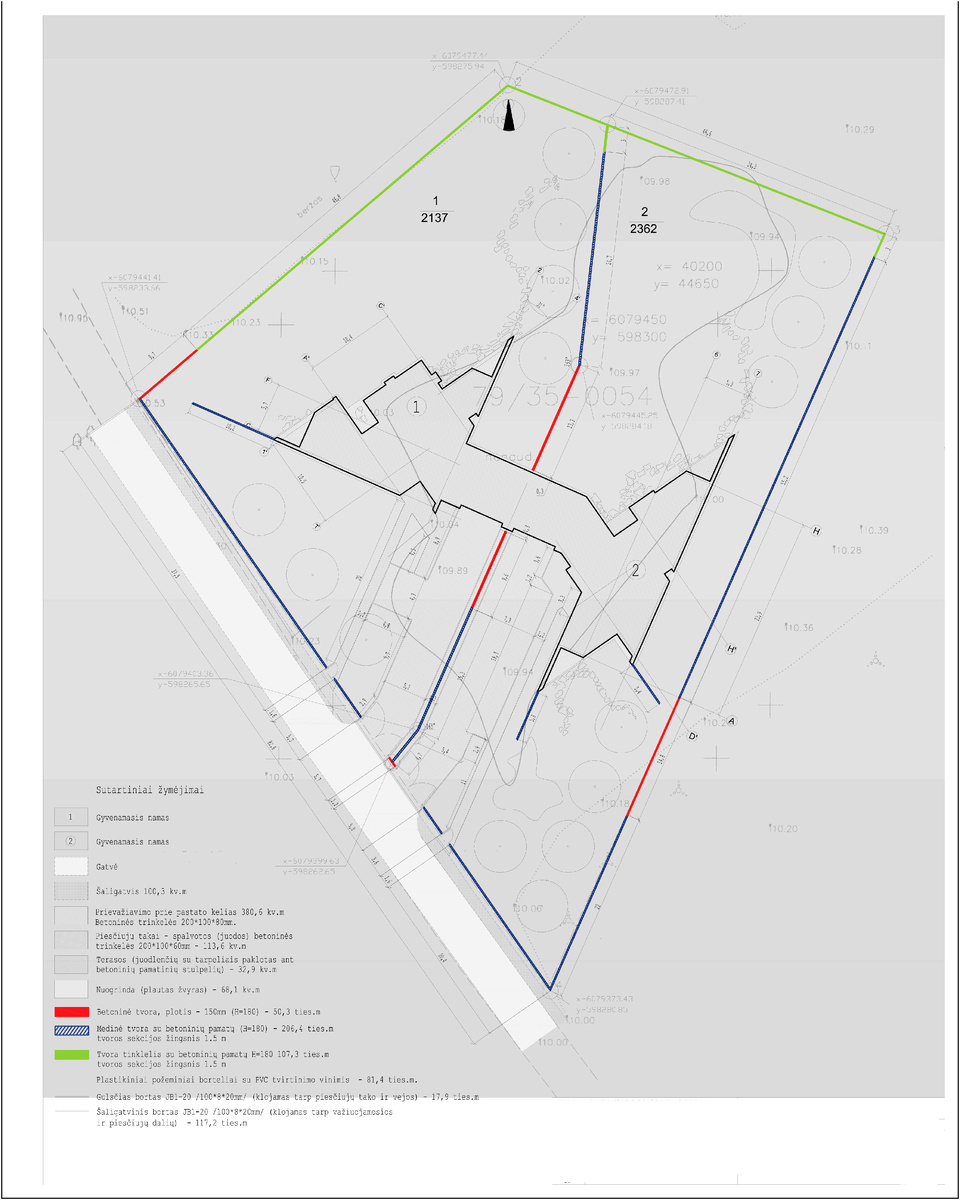 План участка. Оригинальность идеи в пространствах основанных на треугольнике и в интеграции оранжереи в одну из вилл (Совместно с Донатасом Чернецким)Внимание уделено камерности и видовым перспективам на реку