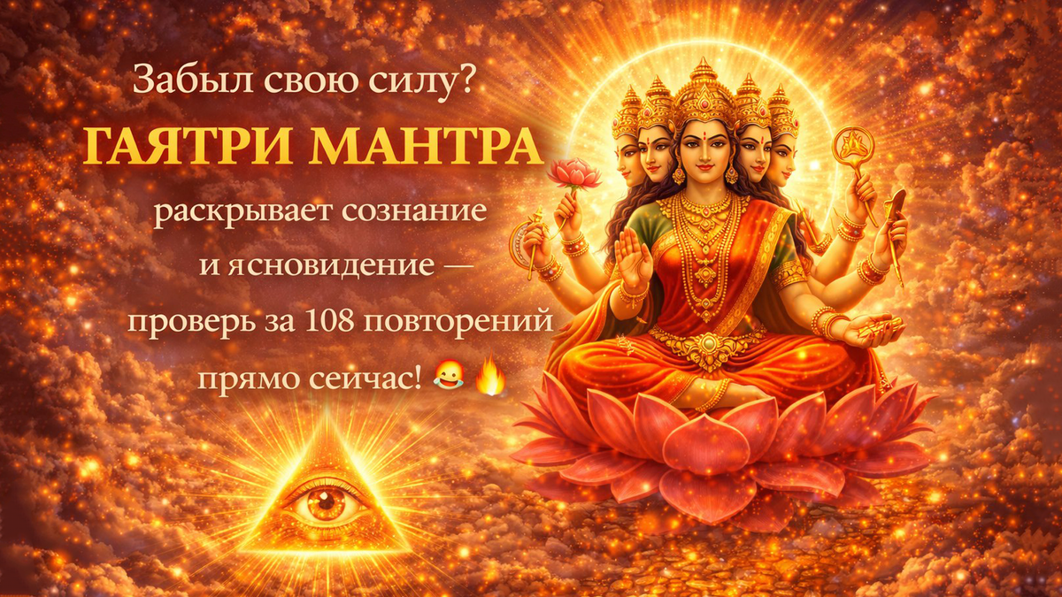 Забыл свою силу? ГАЯТРИ МАНТРА раскрывает сознание и ясновидение — проверь за 108