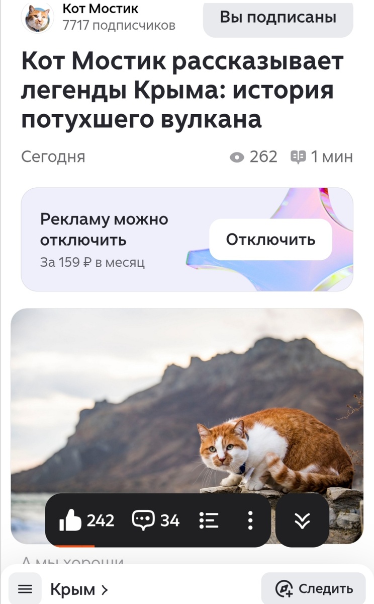 Скрин с Дзена