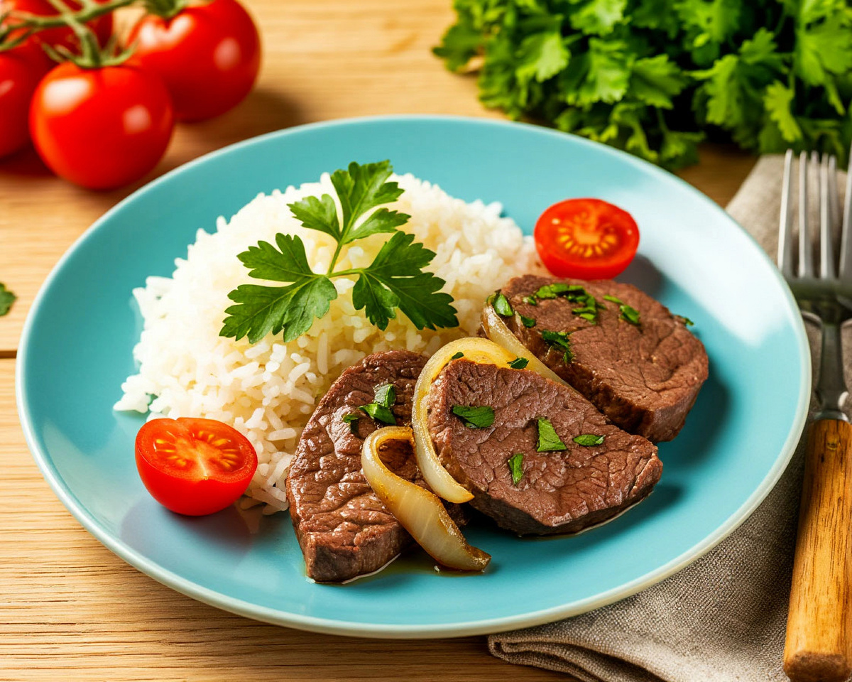 Сочная печень с луком на сковороде: пошаговый рецепт для начинающих 🧅🥩🌟