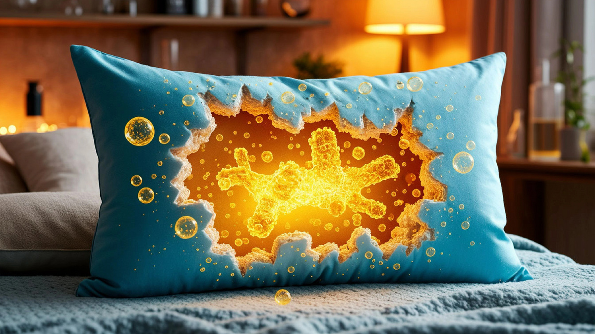 Каждую ночь ваша подушка впитывает пот, жир и косметику. Со временем эти вещества окисляются и превращаются в жёлтые пятна. Но химия может быть простой: сода и уксус запускают реакцию, которая возвращает белизну без агрессивных средств.