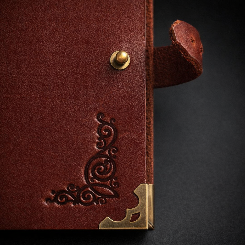 Блокнот кожаный А5 ручной работы подарочный "Кельтский"