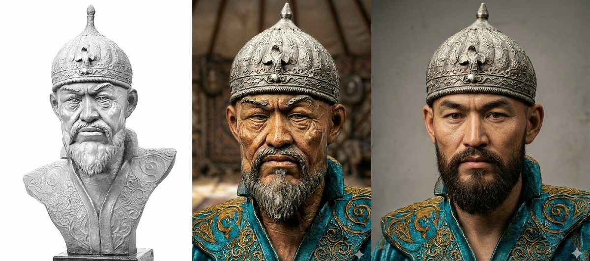 Сгенерировано ИИ, Тамерлан в молодости