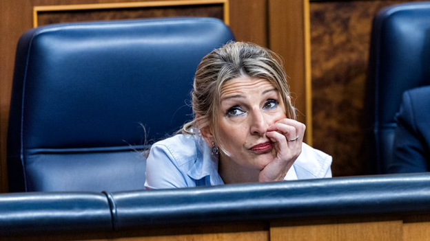 Иоланда Диас на вчерашней сессии Конгресса / CLAUDIO ÁLVAREZ.