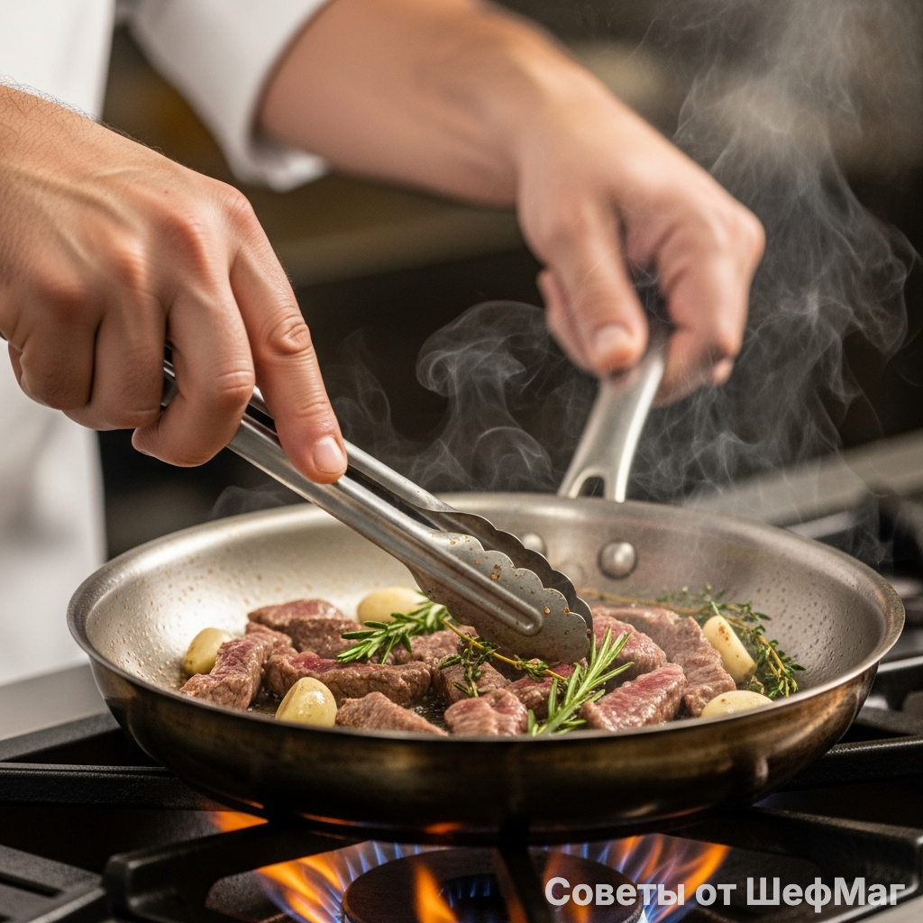 Тонкая нарезка поперек волокон гарантирует, что говядина будет нежнее суфле.