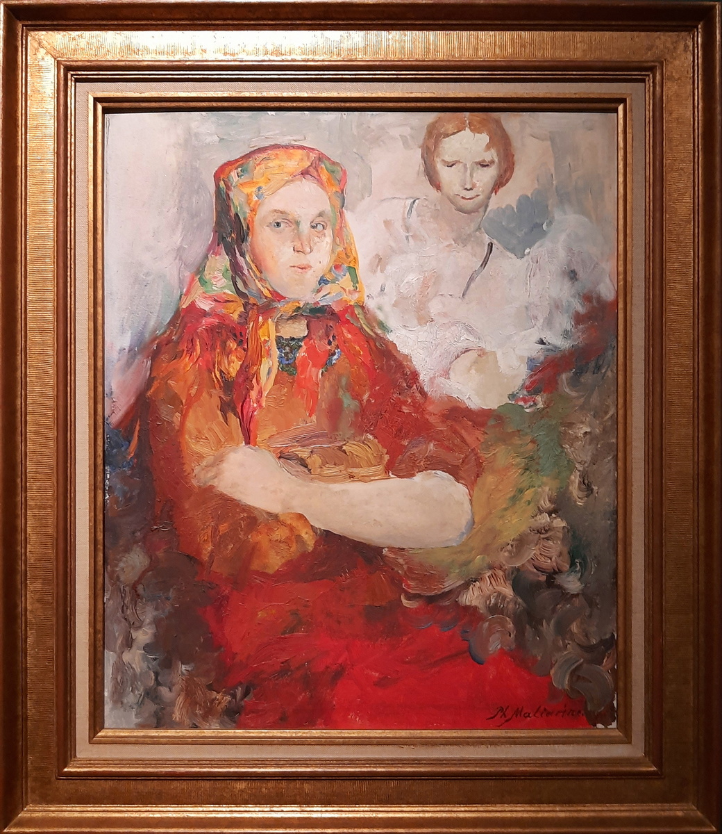 Ф. А. Малявин "Няня" Начало ХХ в. картон, масло