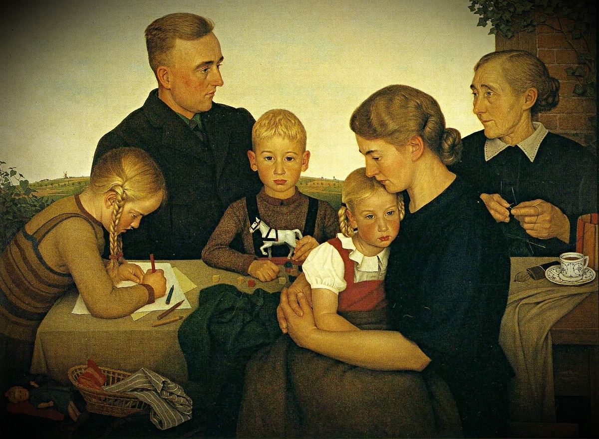 И даже живопись Германии показывала румяных блондинов в правильной семье