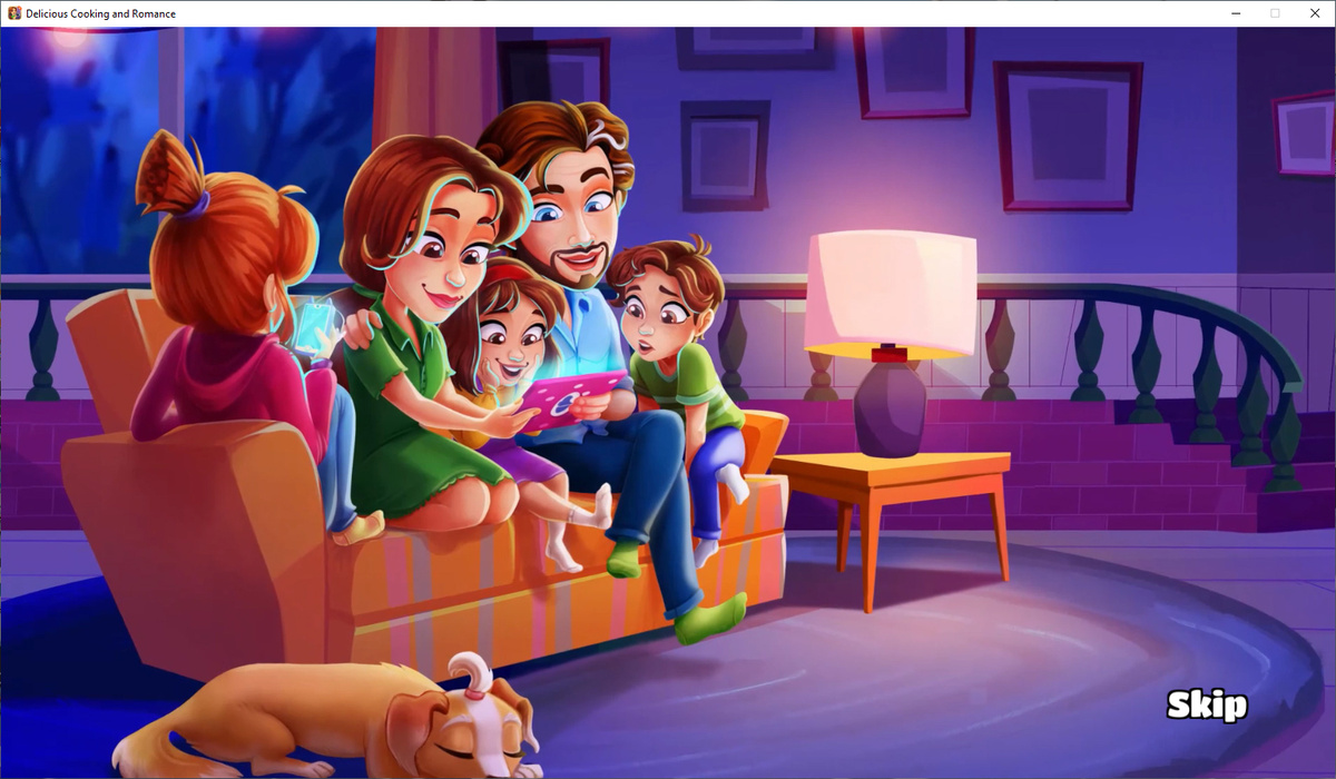 Delicious 18: начальная заставка: семья Эмили изучает семейные фотографии за последние 4 года (скриншот)