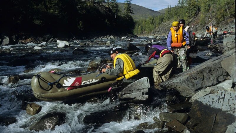     Сплав российско-швейцарской команды в Якутию в 2005 году. Предоставлено Юрием Маслихиным