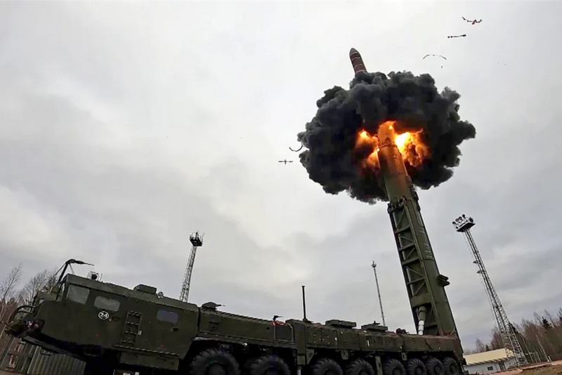 Запуск российской межконтинентальной баллистической ракеты РС-24 "Ярс", 2024 год. Источник: ТАСС. 