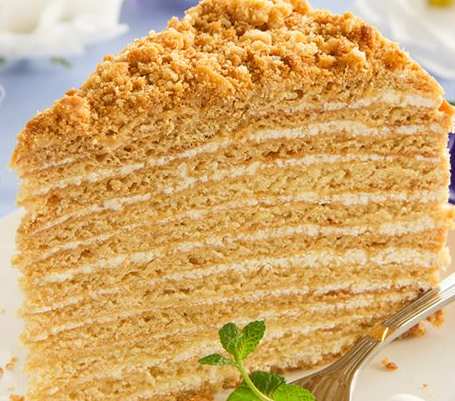 ТОРТ МЕДОВЫЙ НА СГУЩЕННОМ МОЛОКЕ