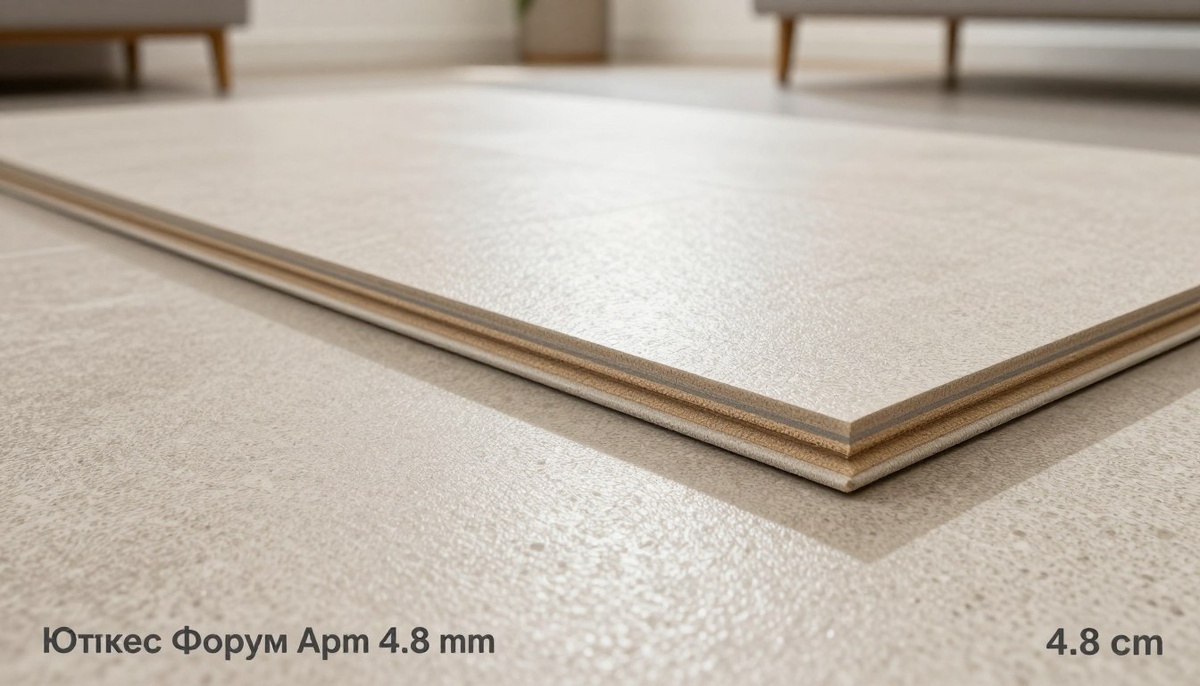 Линолеум для пола, Ютекс Форум Арона-1, толщина 4,8 мм, защитный слой 0,4 мм, 2.