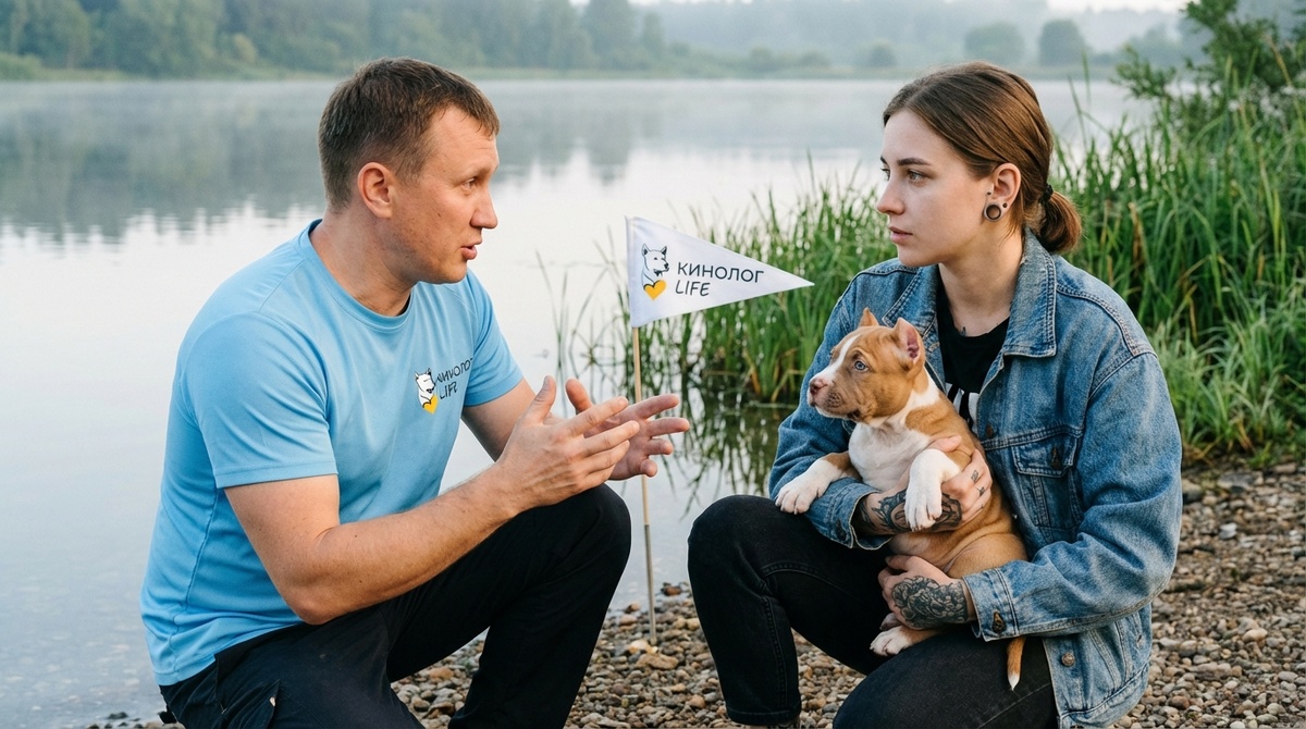 щенок кусает руки при игре — лабрадор играет с хозяйкой