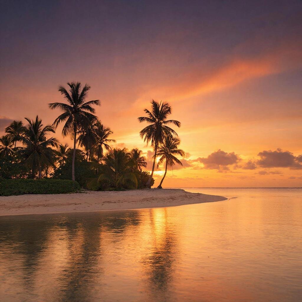 🌅🌴 Закат на острове. Марс в 5-м доме зажигает страсть — не пропустите свои желания 🔥