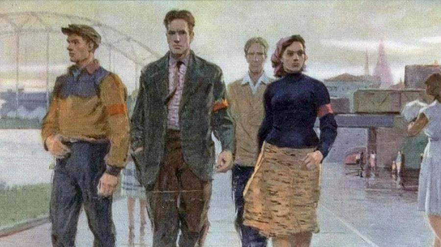     Михаил Корнецкий. Комсомольская дружина (фрагмент). 1959