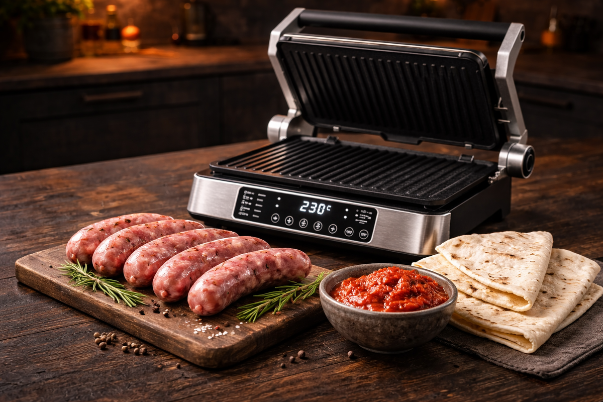 Купаты на электрогриле