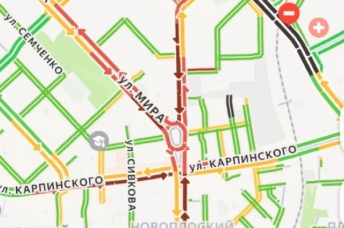    Пермяки пожаловались на огромную пробку на улице Карпинского