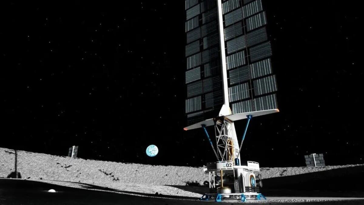 Изображение системы Fission Surface Power на поверхности Луны / © Lockheed Martin