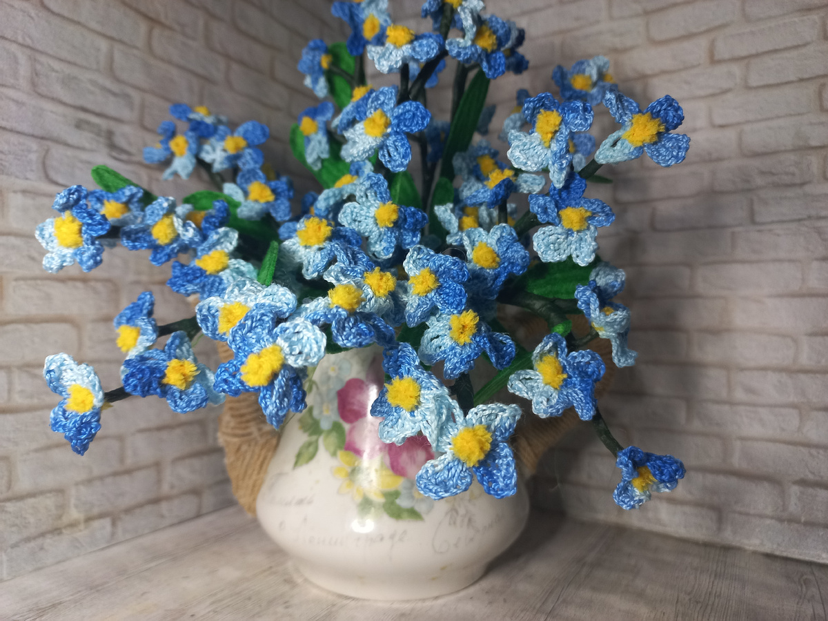 Фото автора статьи. Букет из незабудок @Лана-Мастерица