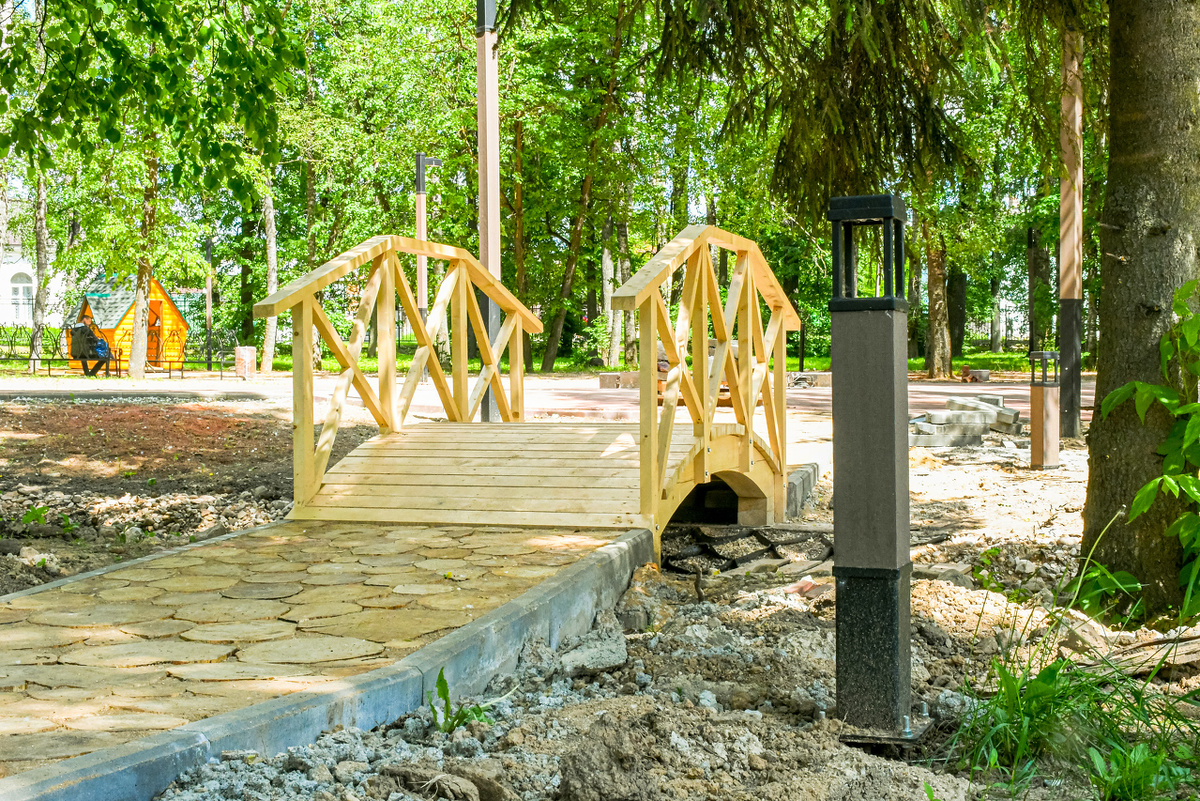 Сычевка Смоленская область. Освещение парка «Сыча» 