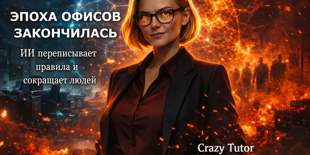 ЭПОХА ОФИСОВ ЗАКОНЧИЛАСЬ: ИИ переписывает корпоративные правила и сокращает людей