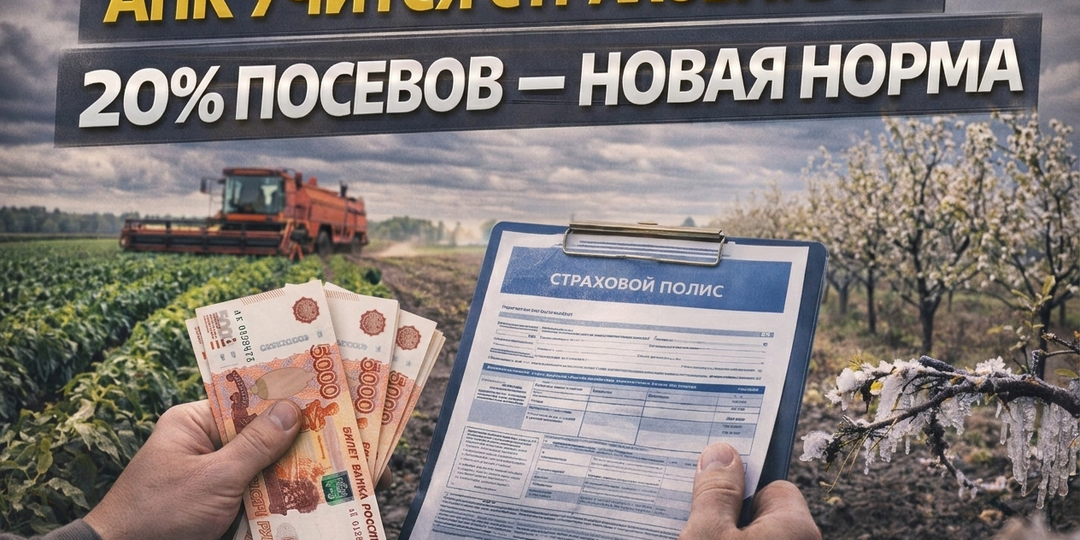 АПК страхуется от климата: почему 20% посевов — это не предел, а начало новой модели