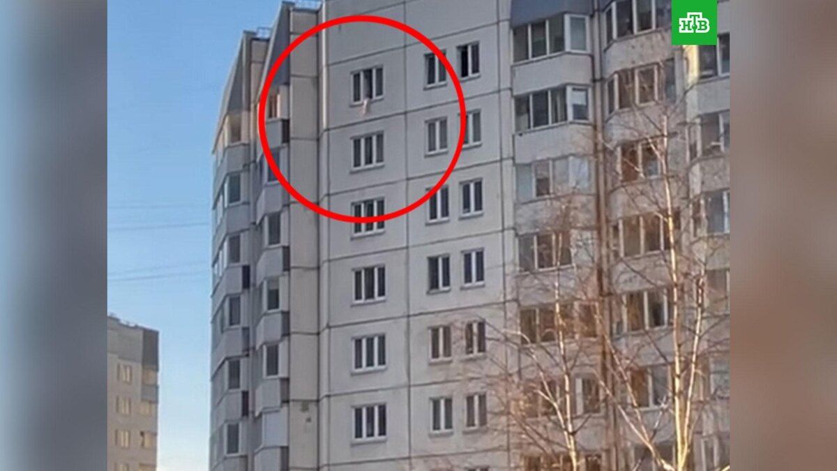    Прохожие поймали выпавшего из окна в Петербурге ребенка