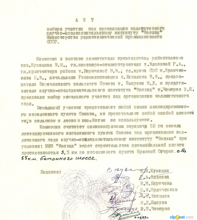Акт выбора участка