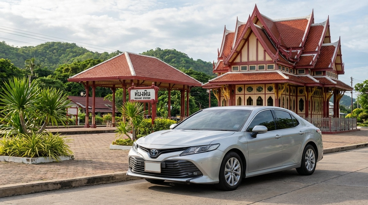 Арендованный автомобиль на улице Хуахина