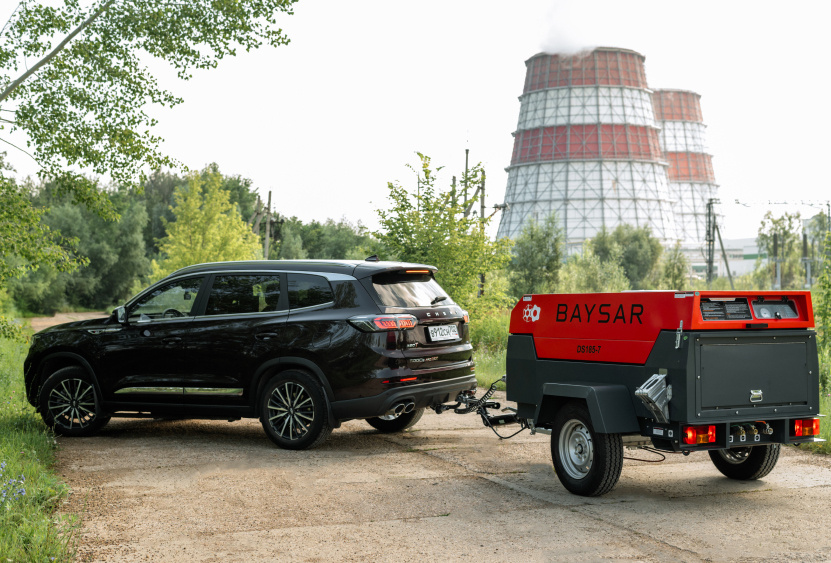 Дизельный компрессор BAYSAR DS185-7 на шасси