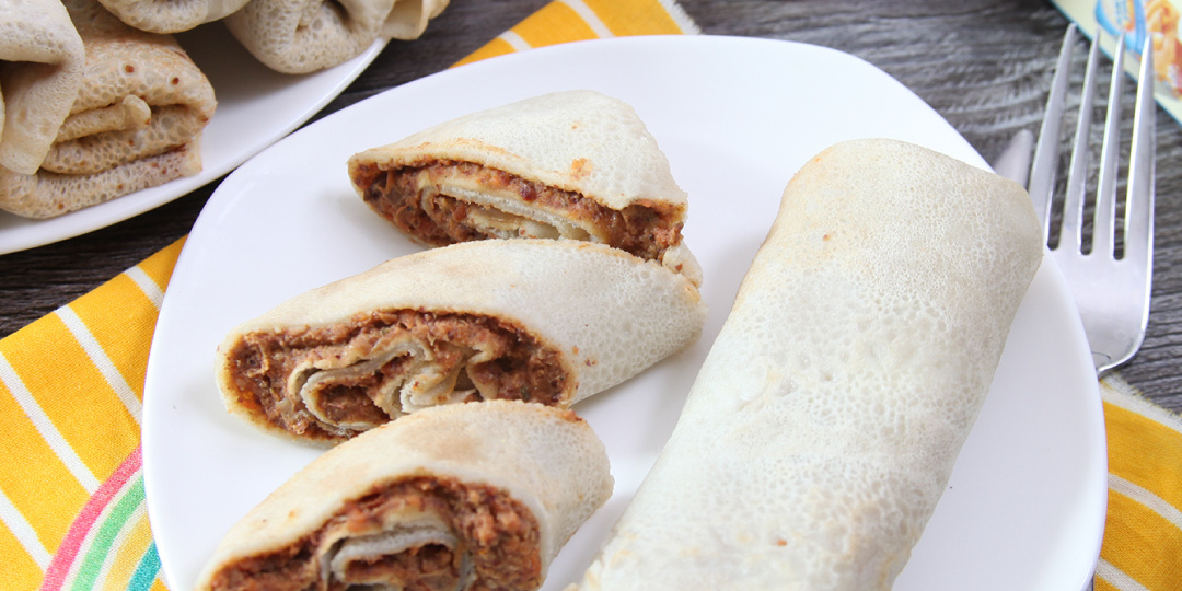 🥞Постные блины с паштетом из фасоли и овощей