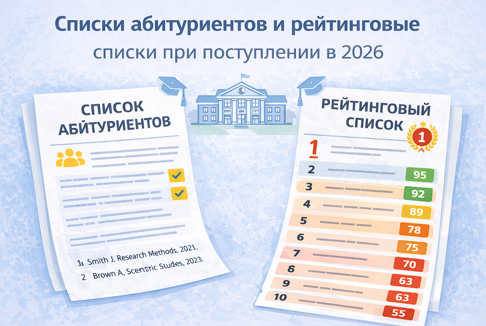 Списки абитуриентов 2026