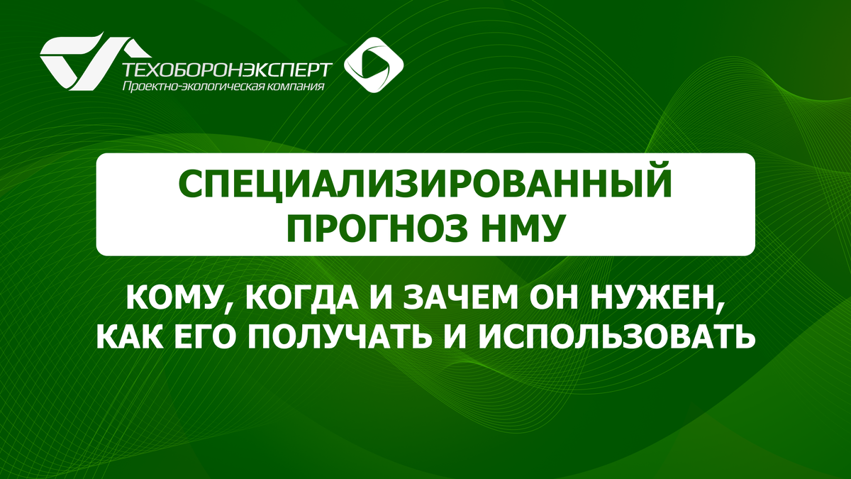 Специализированный прогноз НМУ: кому, когда и зачем он нужен, как его получать и использовать