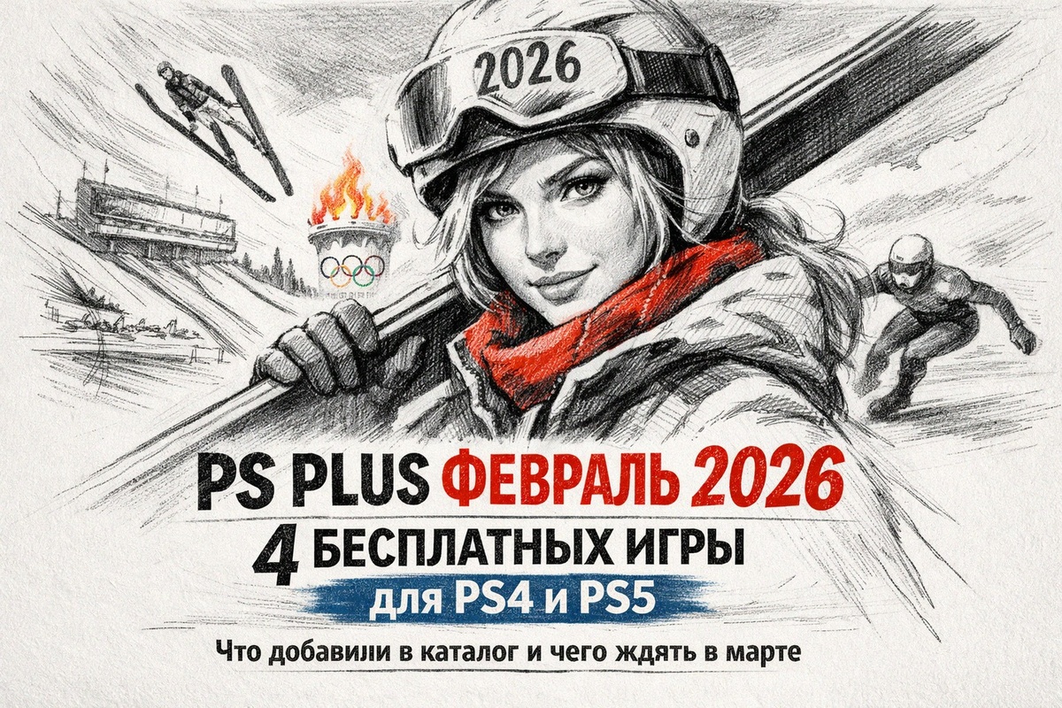 PS Plus февраль 2026 — 4 бесплатных игры для PS4 и PS5: что добавили и чего ждать в марте (обложка)
