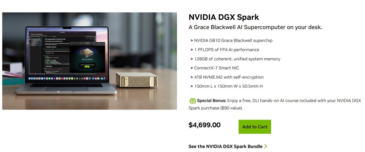    NVIDIA подняла цену DGX Spark до $4699 из-за дефицита памяти