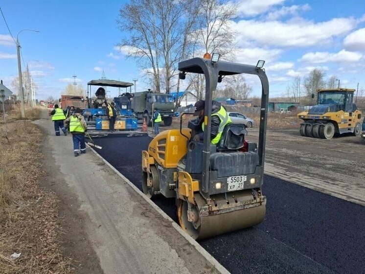     В Комсомольске-на-Амуре раньше срока стартовал дорожный сезон. Фото: пресс-служба правительства Хабаровского края