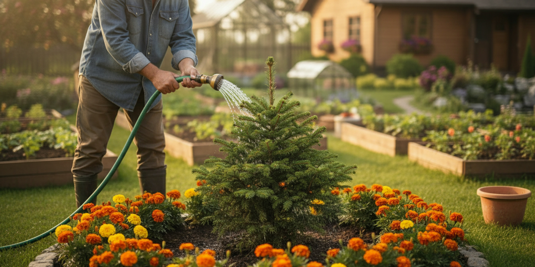 Как ухаживать за елью Коника в саду и дома: полив, подкормка, условия