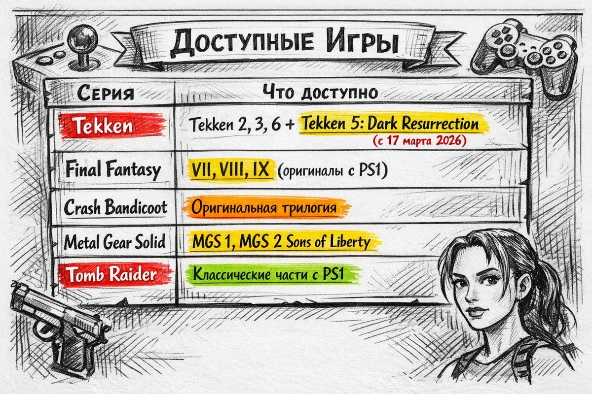 Классика PlayStation в PS Plus Deluxe: что попробовать в первую очередь (таблица)