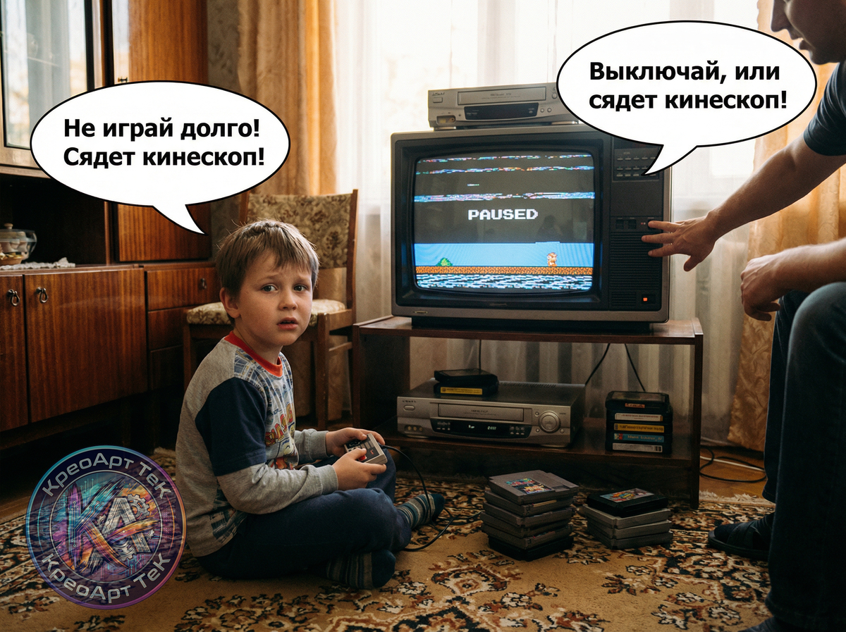 Не играй долго! Сядет кинескоп!