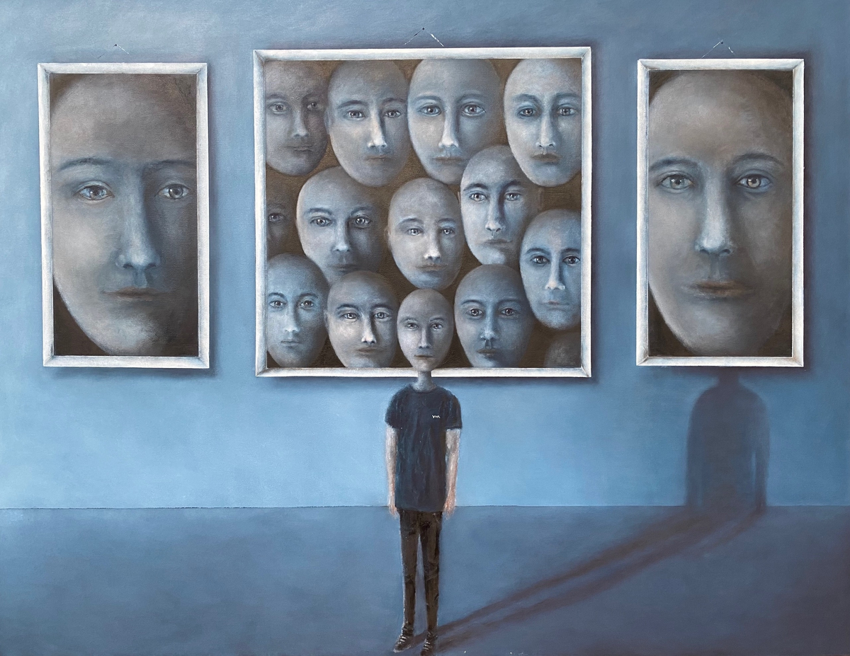 «Резонансы реальности», Ильгам Магафуров.
Масло,холст,100/130
2025