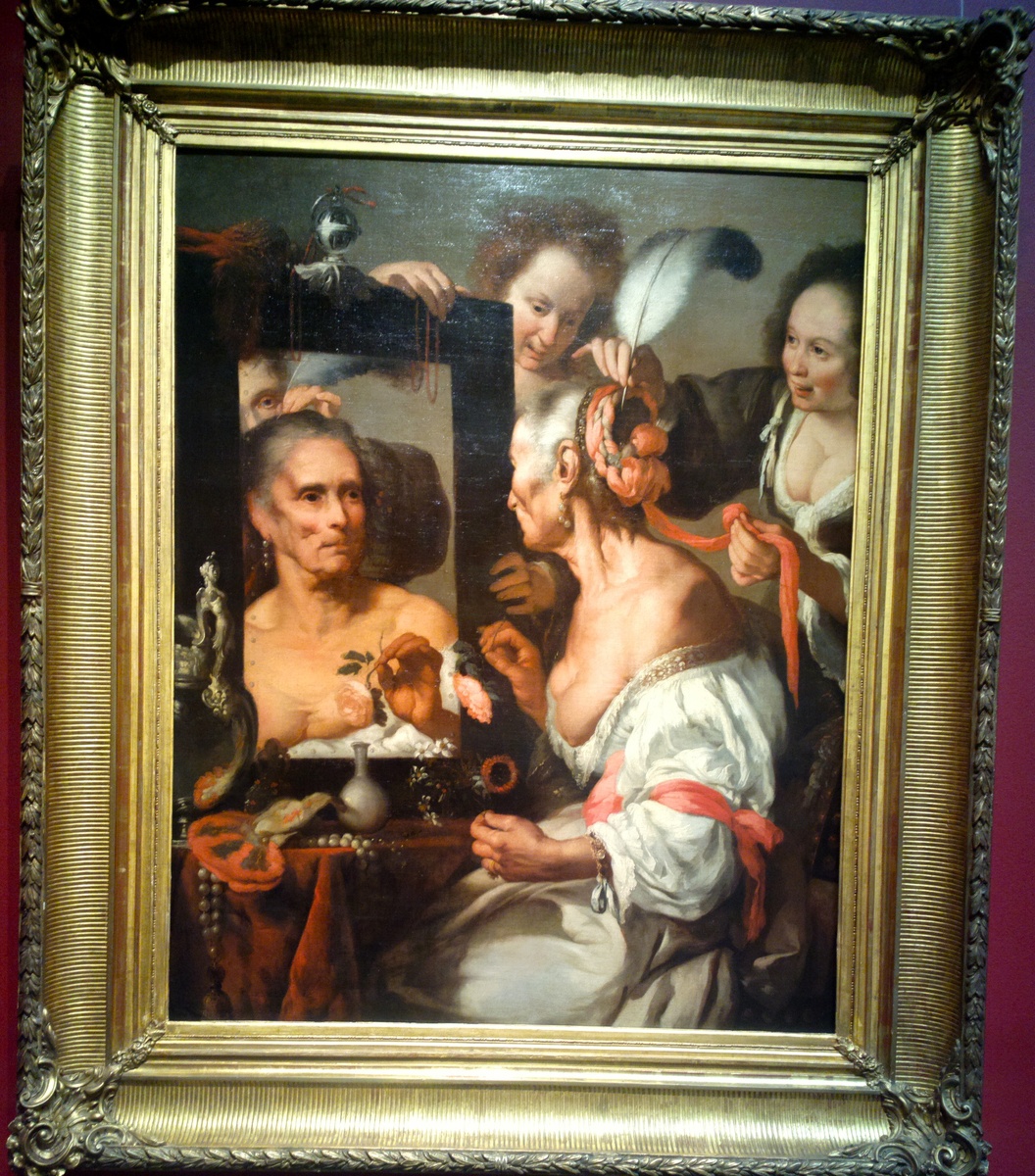 Бернардо Строцци. Аллегория бренности (Старая кокетка). Около 1637. Москва, ГМИИ им. А.С.Пушкина. Фото автора канала.