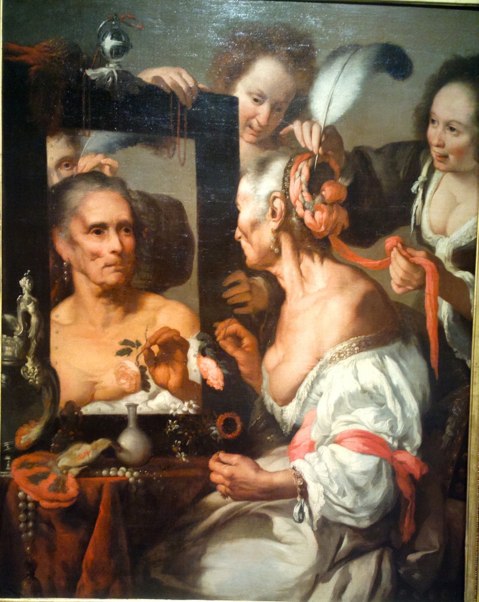 Бернардо Строцци. Аллегория бренности (Старая кокетка). Около 1637. Москва, ГМИИ им. А.С.Пушкина. Фото автора канала.