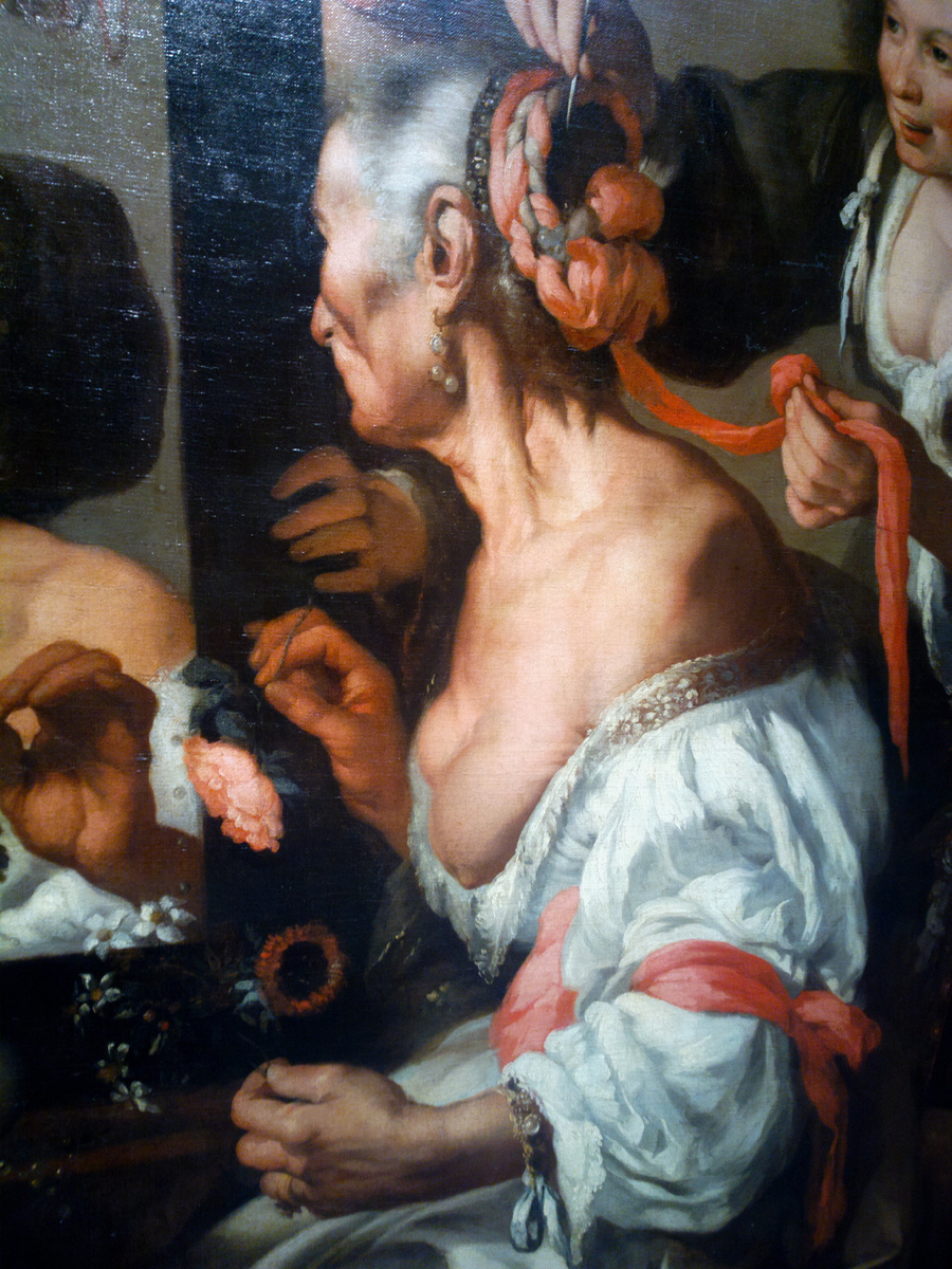 Бернардо Строцци. Аллегория бренности (Старая кокетка). Около 1637. Москва, ГМИИ им. А.С.Пушкина. Фото автора канала.