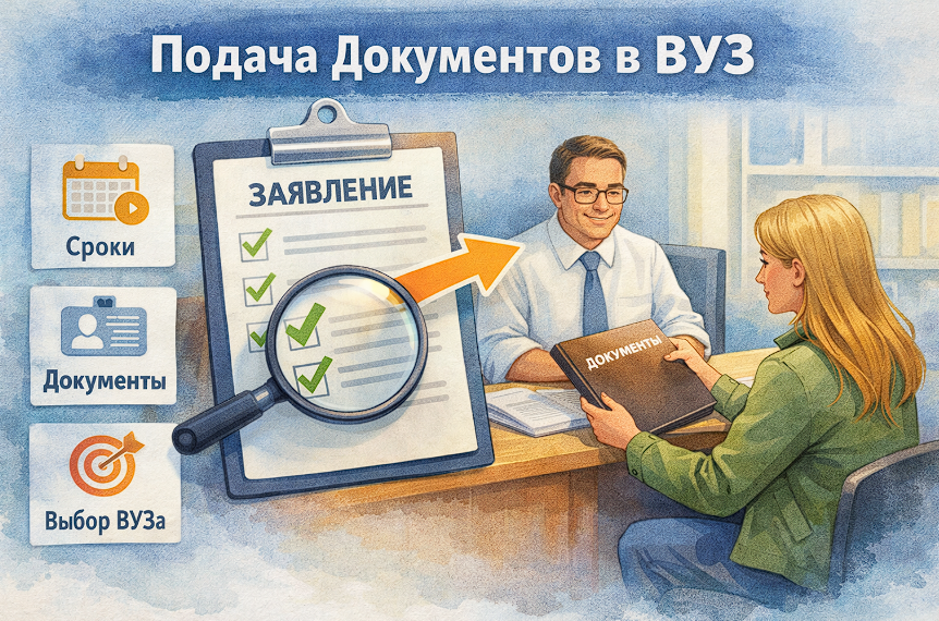 Подача документов в вуз в 2026