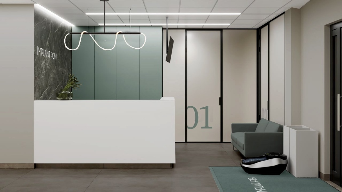 Дизайн-проект клиники ImplantPoint г.Самара от архитектурного бюро АРХКОМПОНЕНТ