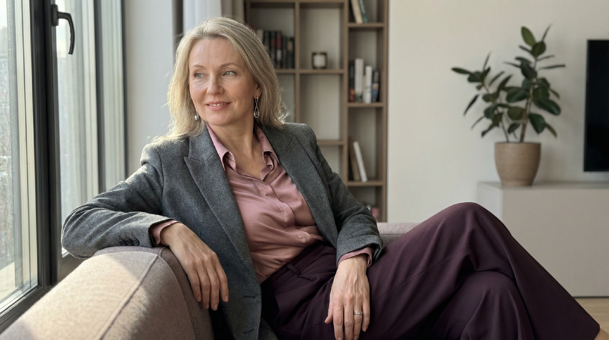 Холодная внешность: пепельные волосы, серо-голубые глаза, фарфоровая кожа