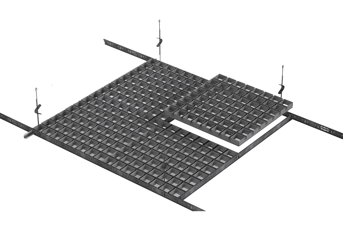 Схематическое изображение подвесной системы Грильято GL