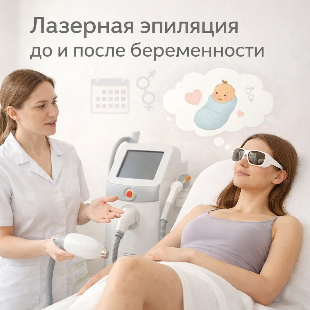 Лазерная эпиляция до и после беременности