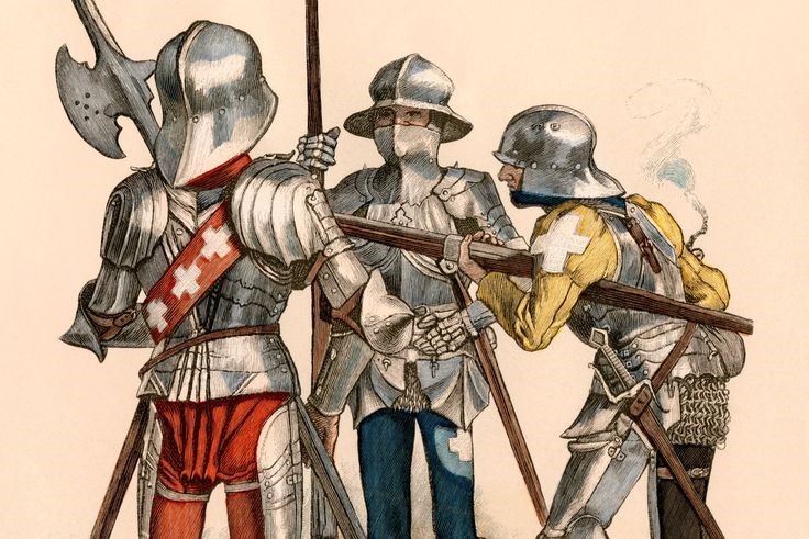 Швейцарские пехотинцы.