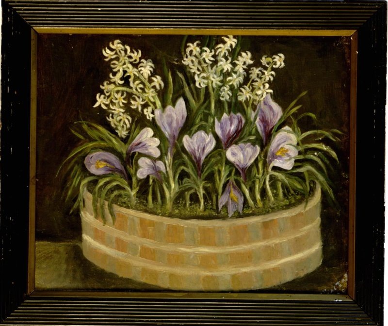 Толстая София Андреевна "Гиацинты и крокусы". Этюд. Картина.1905 г. "Музей-усадьба Л.Н. Толстого "Ясная Поляна"
